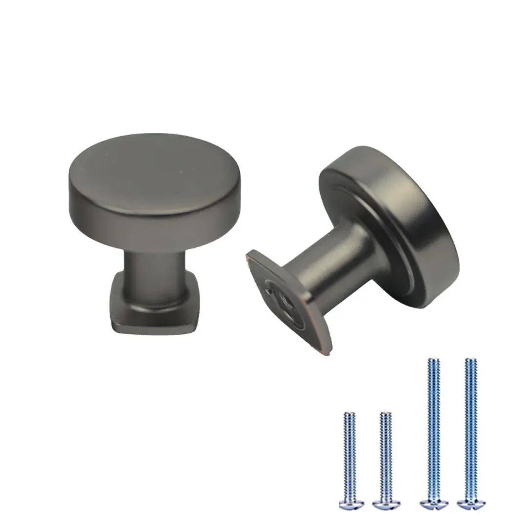 1.2 Inch Round Knob | Round Cabinet Knobs | Round Flat Top Knob | Round Door Knobs | K-1218