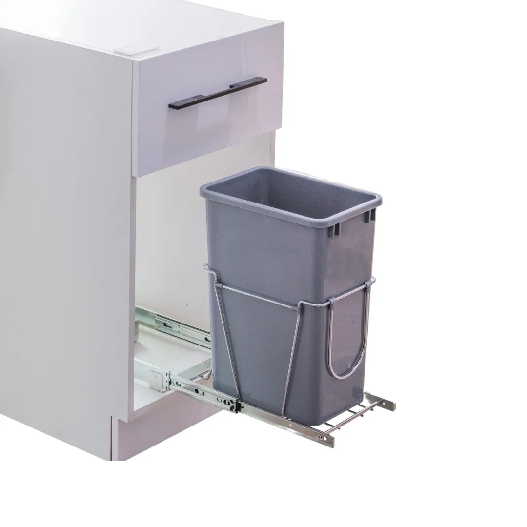 Single Bin Trash Can Pull Out | Single 35 QT Pull Out Trash Can | Single Kitchen Trash Cabinet | 70BBSGL35PC