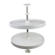 24 Inch Round Lazy Susan | Round Polymer Lazy Susan Set | White Cabinet Lazy Susan | Full Circle Lazy Susan | LS24RD.WT