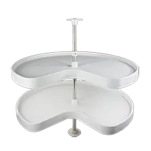 32 Inch Kidney Shaped Lazy Susan | Kidney Shaped Polymer Lazy Susan | White Kidney Lazy Susan | LS32KD.WT