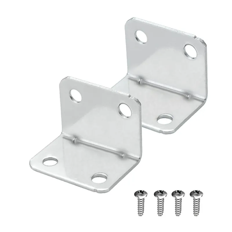 1-1/4 x 1-1/4 x 2-1/4 Tall Zinc Mending Plates | 90 Degree Zinc Corner Bracket | Structural Mending Plates With Screws | Heavy Duty Metal Joining Plates | CB90.ZP