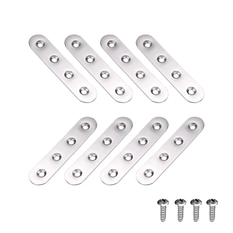 4 Inch Zinc Mending Plate With Screws | Zinc Mending Plate | Structural Mending Plates With Screws | Adjustable Mending Plate | Heavy Duty Mending Plates | MP-4.ZP