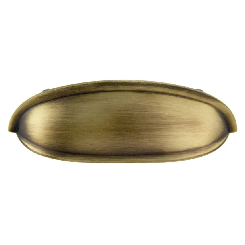 4 Inch Cup Handles | Brass Cup Pulls | Antique Brass Cup Handles | Cup Drawer Pulls | P-80753