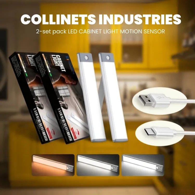 Motion Sensor Under Cabinet Lights | Kitchen Cabinet LED Lights | Rechargeable Cabinet Lights | CL-K23-Series