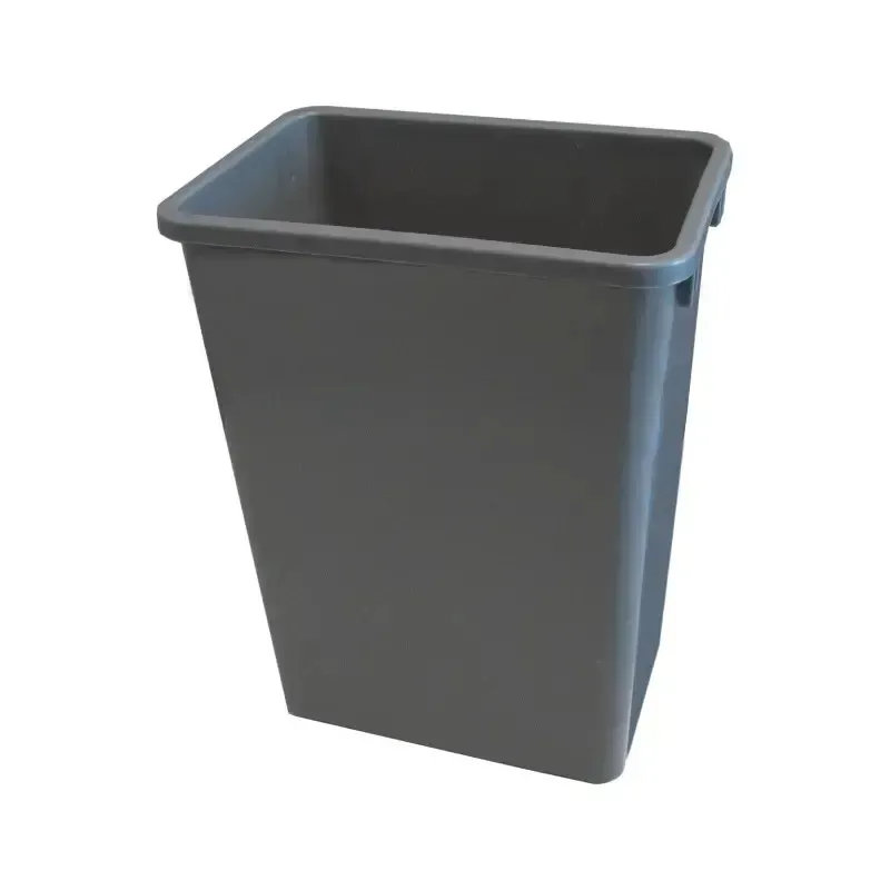44-Quart Plastic Trash Can | 11-Gallon Waste Basket for Kitchen, Bathroom, Office, Bedroom, Under Sink or Cabinet | Durable Garbage Bin | Plastic Garbage Can | White/Grey/Black | HS-1722