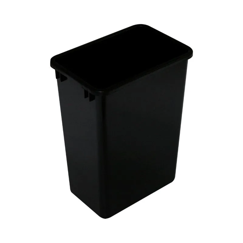 35QT Black Single Trash Bin - 9 Gallon Capacity, 1.6 lb Lightweight Waste Container, Compactable Trash Pull Out System, 70TC35BK