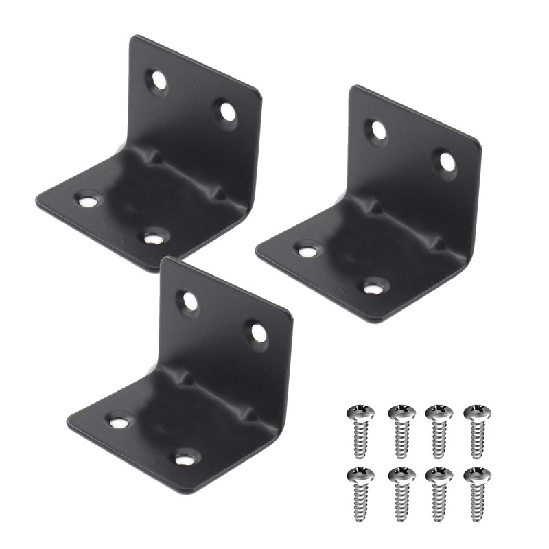 90 degree black corner bracket