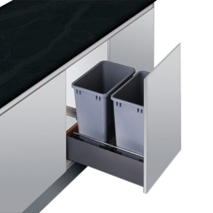 bottom mount trash can pull out