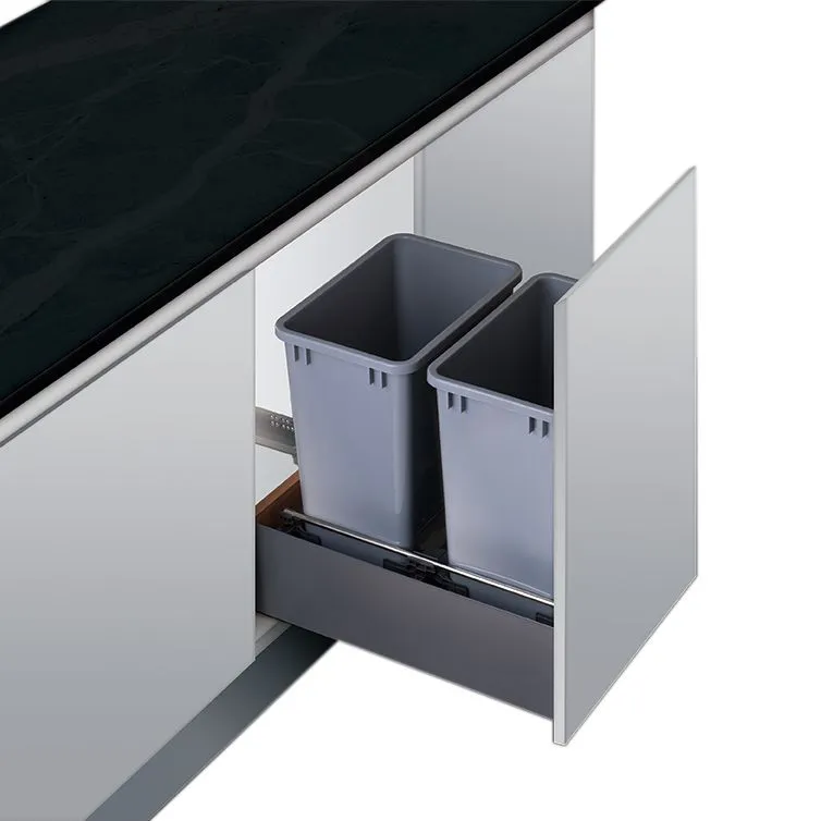 bottom mount trash can pull out