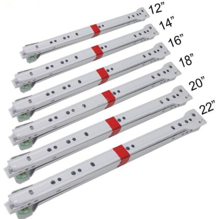 white heavy duty epoxy drawer slides